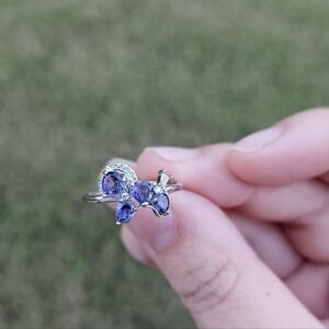 tanzanite ring silver 925